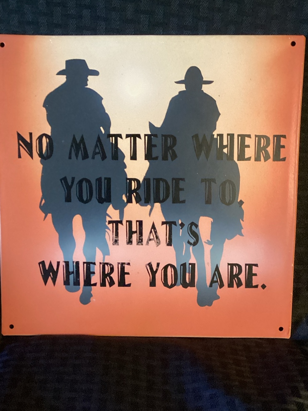 Rustic Western Metal Wall Sign (10”x10”